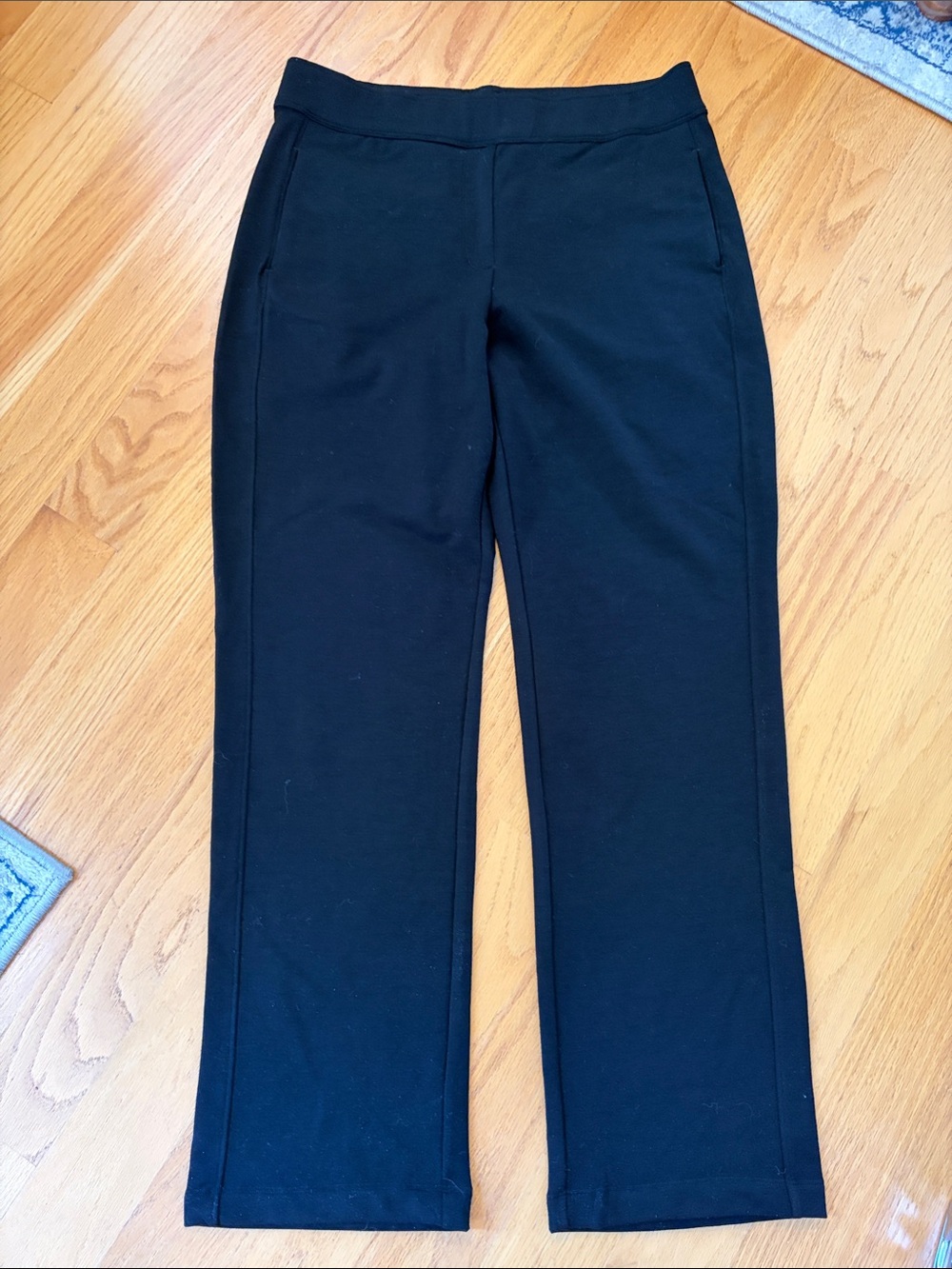 Woolx Emerson Petite pants stretchy black active travel office pockets Large